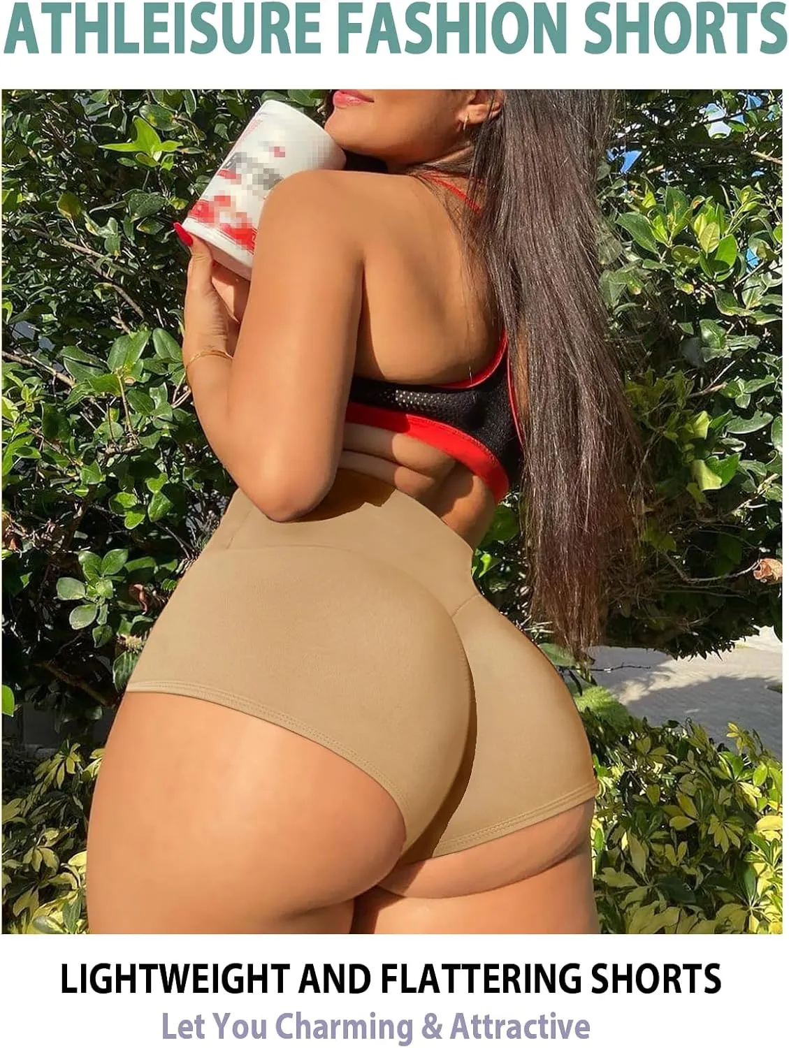 Women's High Waist Yoga Booty Shorts Workout Spandex Dance Hot Pants Butt Lifting Leggings Rave Outfits