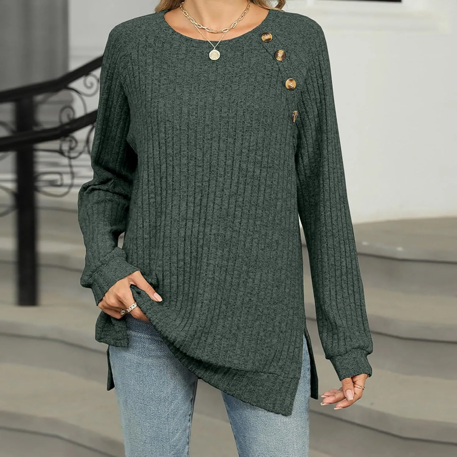 Womens Long Length Sleeve Tops Blouse Neck Shirts Long Tunic Sleeve Women's Striped Boatneck Shirt Frenchy Cotton