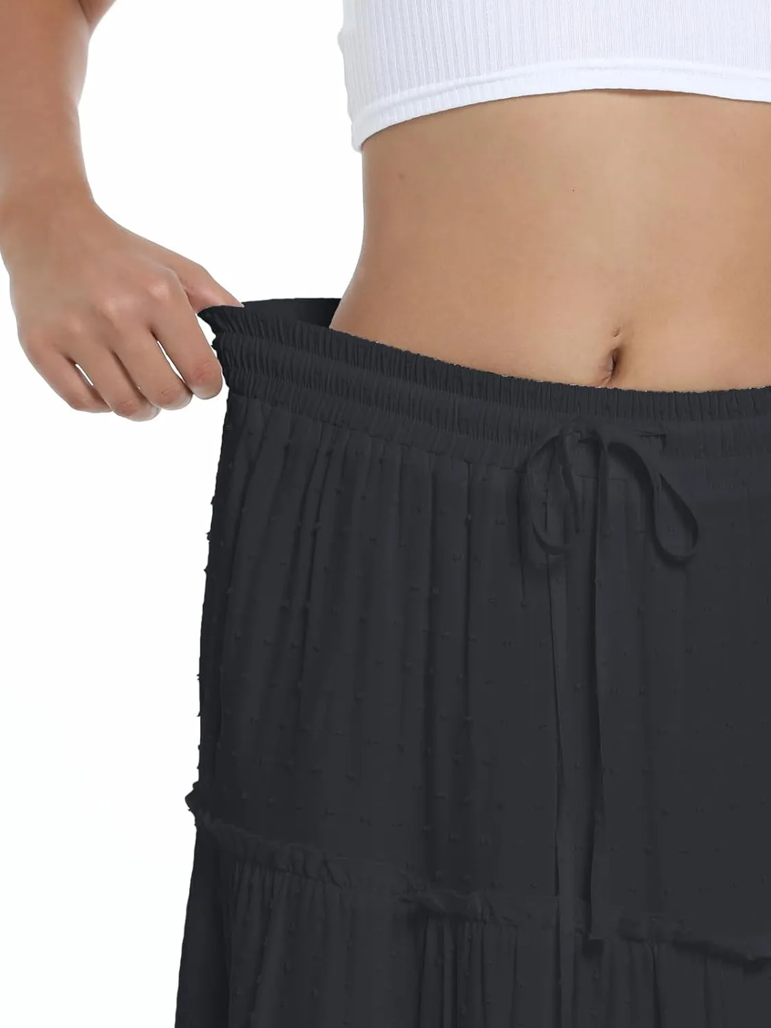 Women's Maxi Skirt Tiered Long Skirts A-Line High Waist Summer Vacation Boho Flowy Skirts 2025