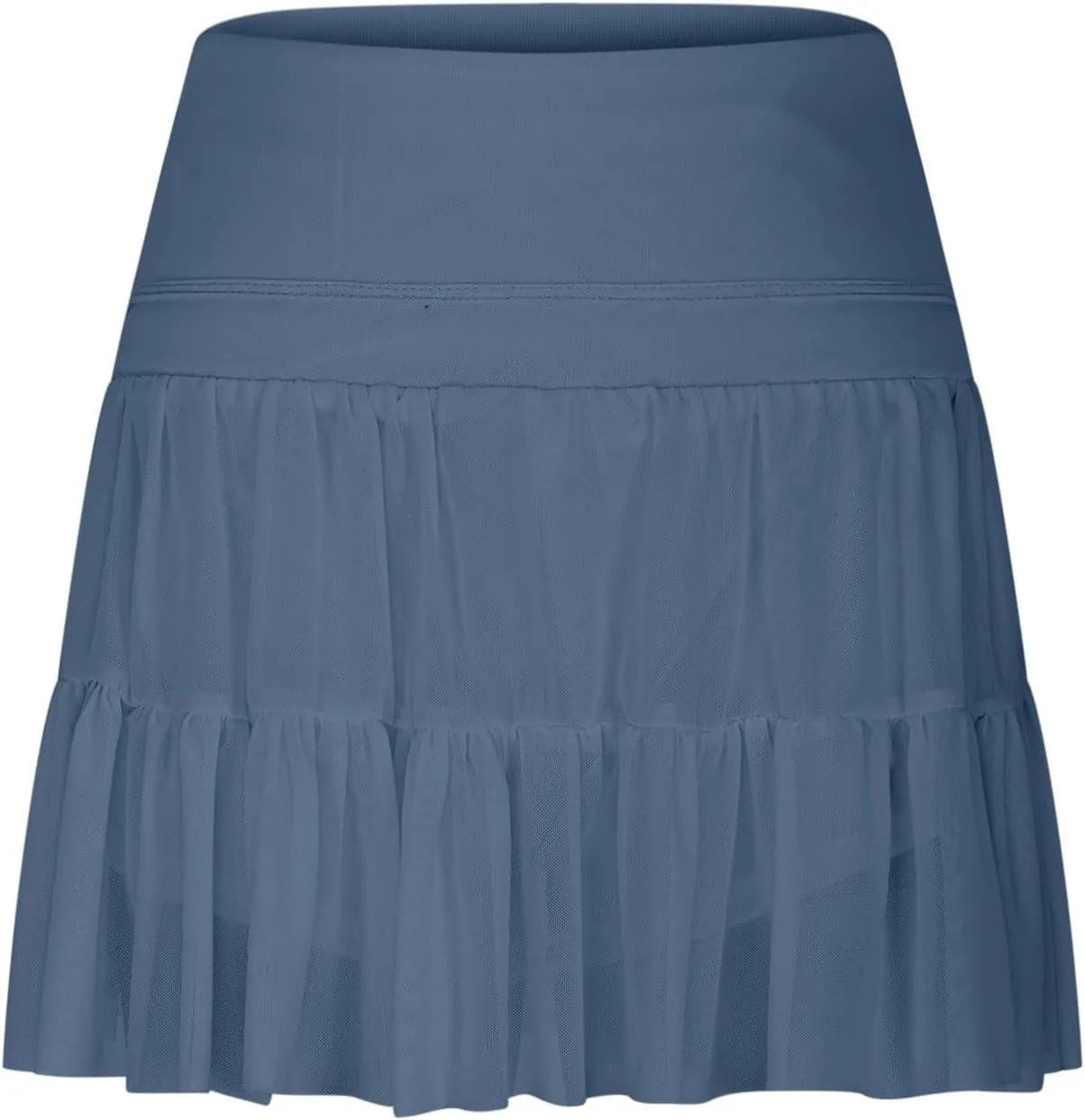 Women's Mini Tutu Skirt Skort Flowy High Waisted Tiered Ruffle Tennis Athletic Skater Golf Skirts with Built in Shorts
