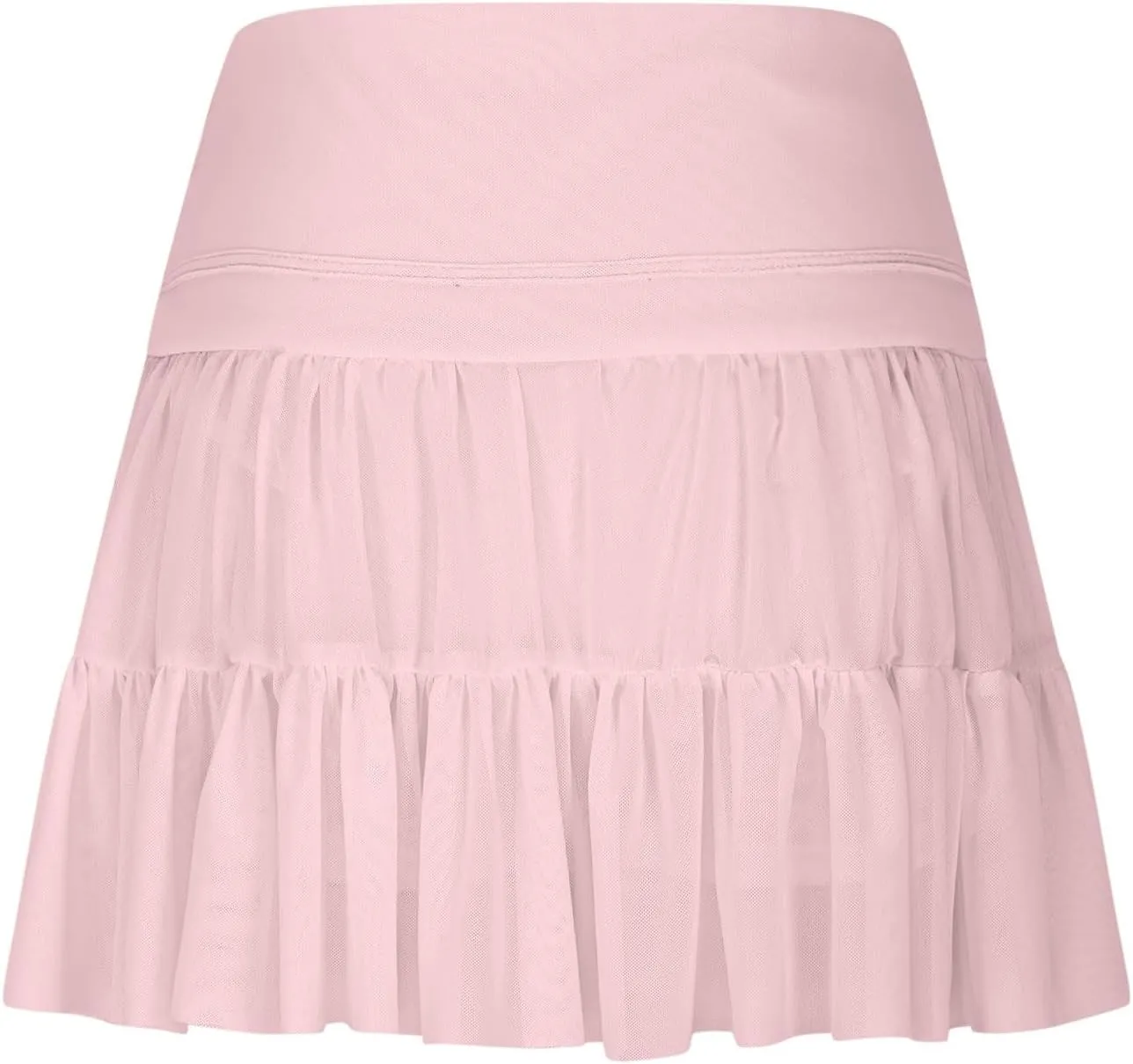 Women's Mini Tutu Skirt Skort Flowy High Waisted Tiered Ruffle Tennis Athletic Skater Golf Skirts with Built in Shorts