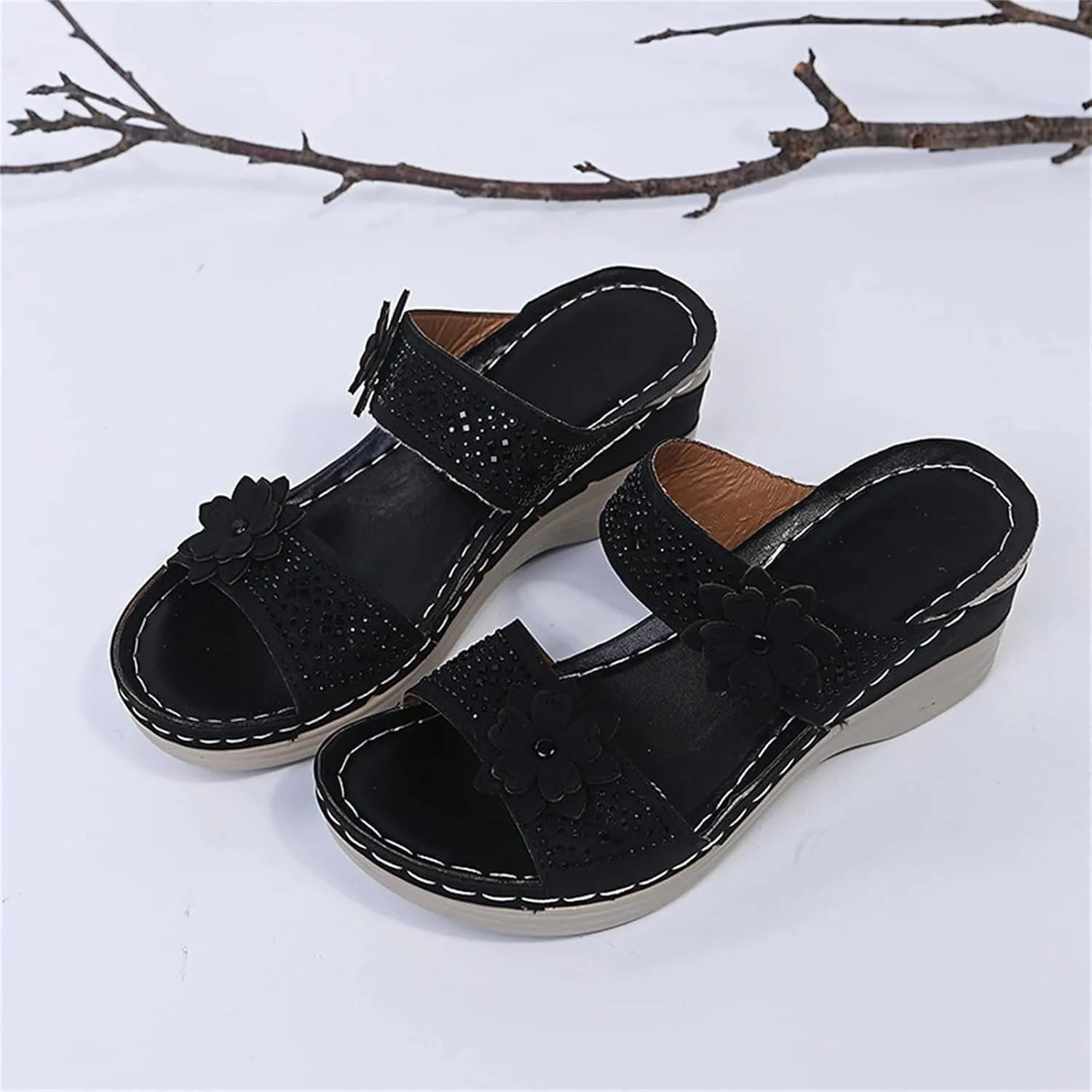 Womens Orthopedic Slides with Arch Support Summer Sandals Comfortable Walking Shoes Adjustable Straps Lightweight Beach Casual Outdoor Plantar Fasciitis Recovery