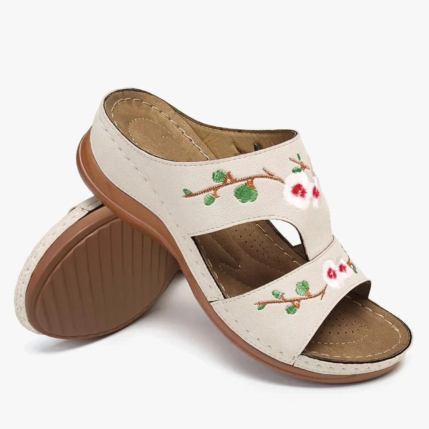 Womens Orthopedic Walking Sandals with Arch Support Adjustable Straps Comfortable Summer Beach Casual Outdoor Slides Plantar Fasciitis Relief Recovery Footwear