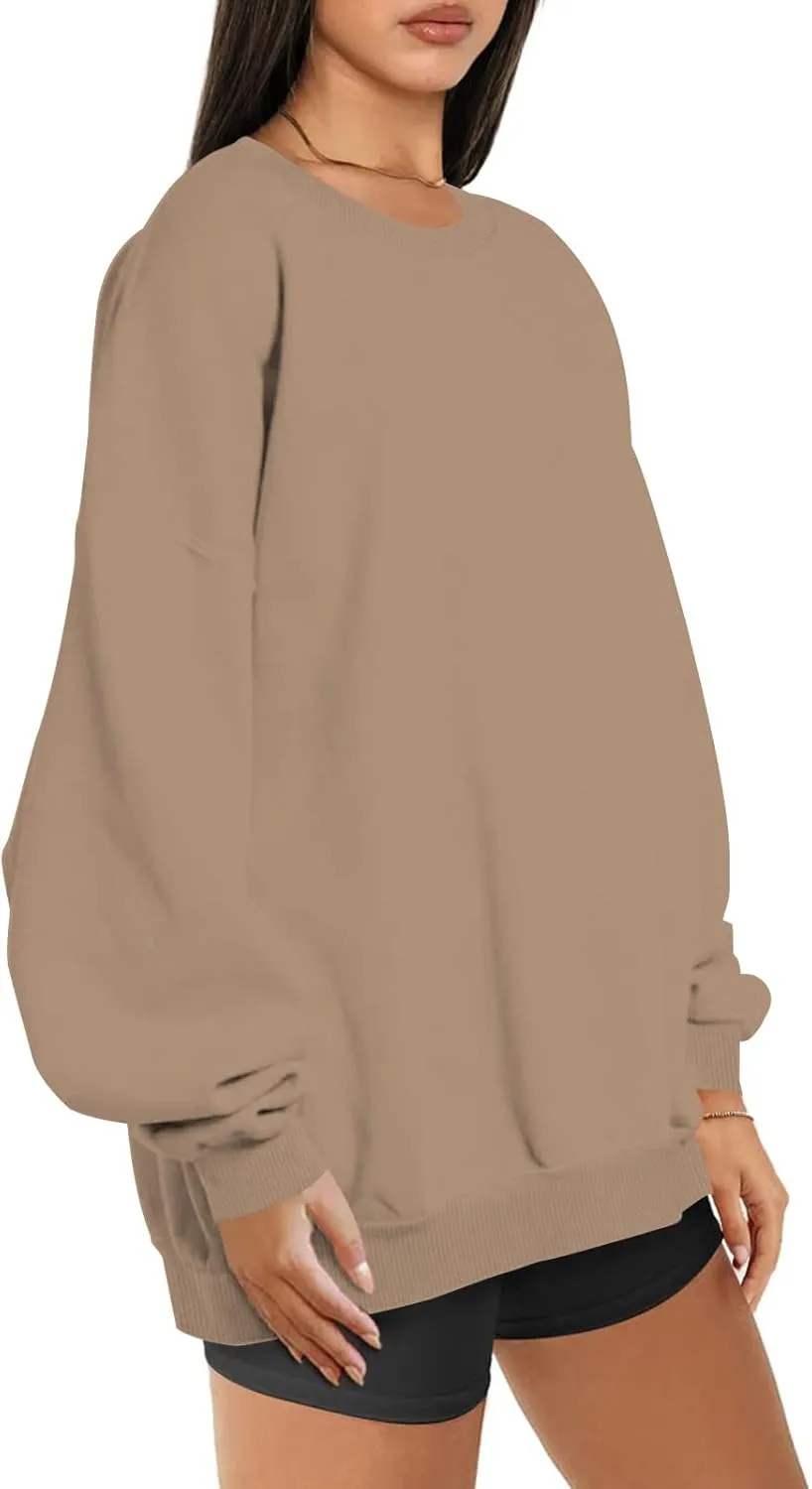 Women's Oversized Sweatshirt Crewneck Long Sleeve Loose Pullover Tops Casual Fall Clothes Fashion Outfits 2024