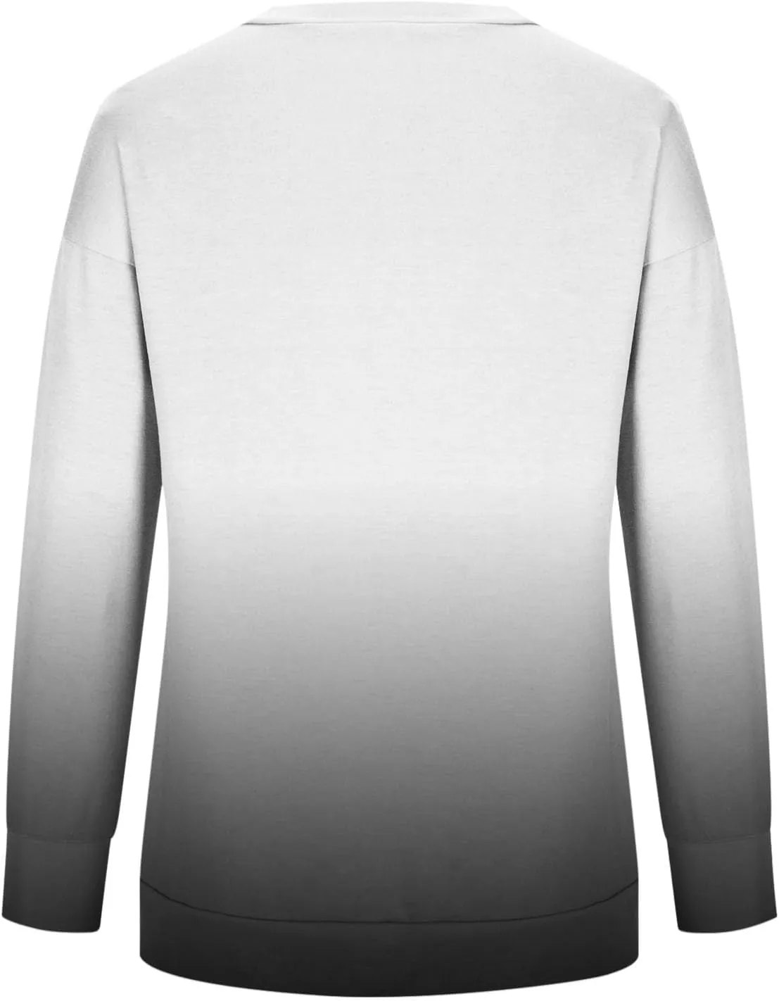 Womens Oversized Sweatshirts Hoodies Casual Long Sleeve Crew Neck Pullover Tops Fashion Gradient Color Sweater