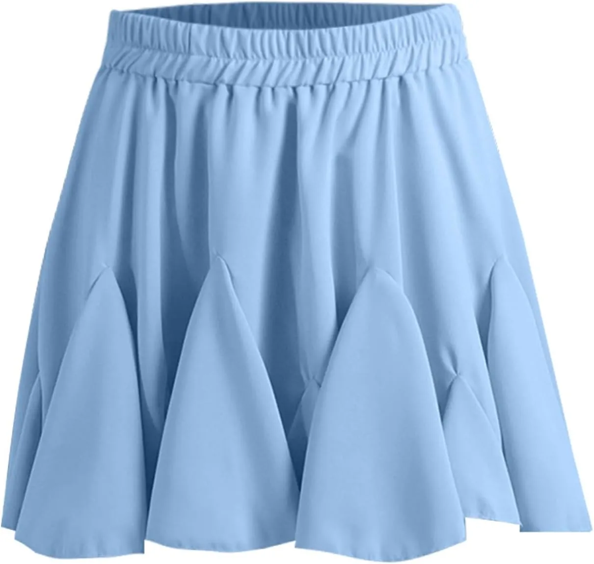 Womens Ruched High Cut Cheerleader Cosplay Basic Mini Little Skirt for Women Skorts 2025