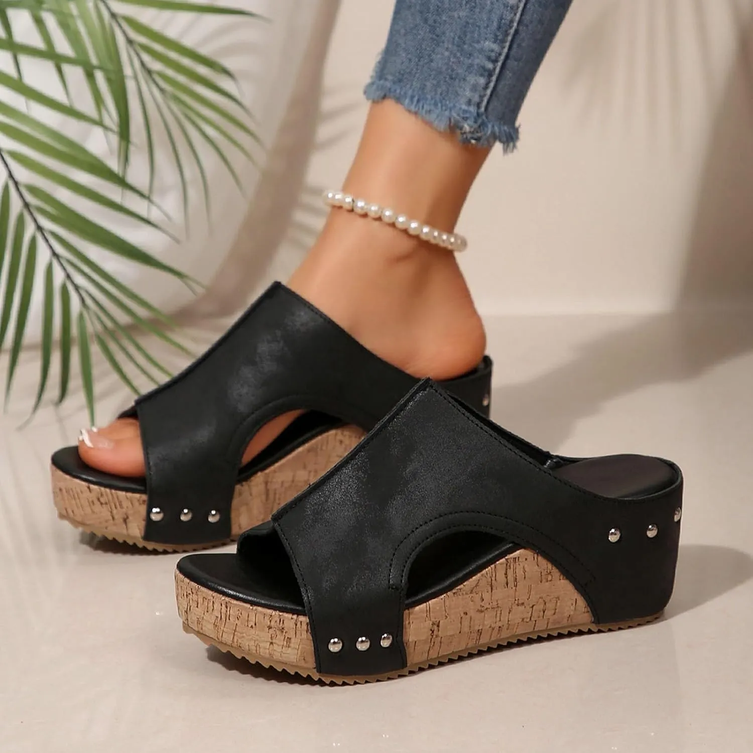 Women's Sandals Dressy Beach Flip Flops Sandals Fashion Summer Thong Sandals Arch Support Platform Wedge Sandal