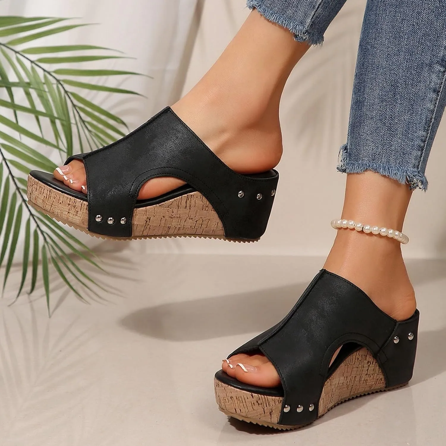 Women's Sandals Dressy Beach Flip Flops Sandals Fashion Summer Thong Sandals Arch Support Platform Wedge Sandal