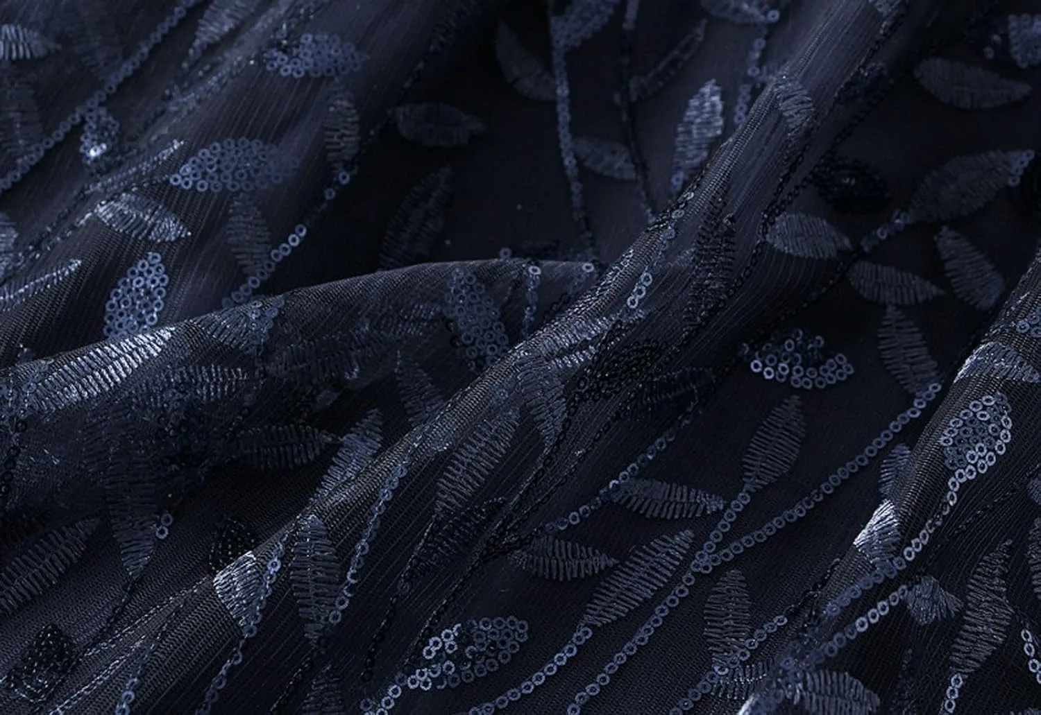 Women's Sequin Embroidered Tulle Skirt High Waist A-Line Tulle Midi Skirts Casual Party Clothes