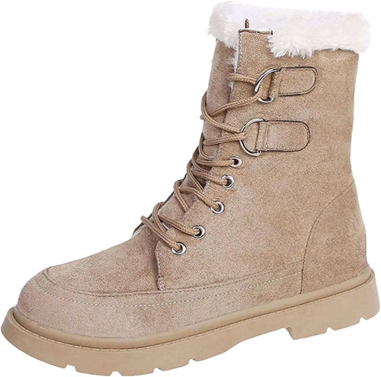 Women's Snow Boots Ankle Snow Boots Size 9 Wide for Women Winter Boots for Women Slip ons Black Leather Winter Boots for Women Womens Tall Winter Boots
