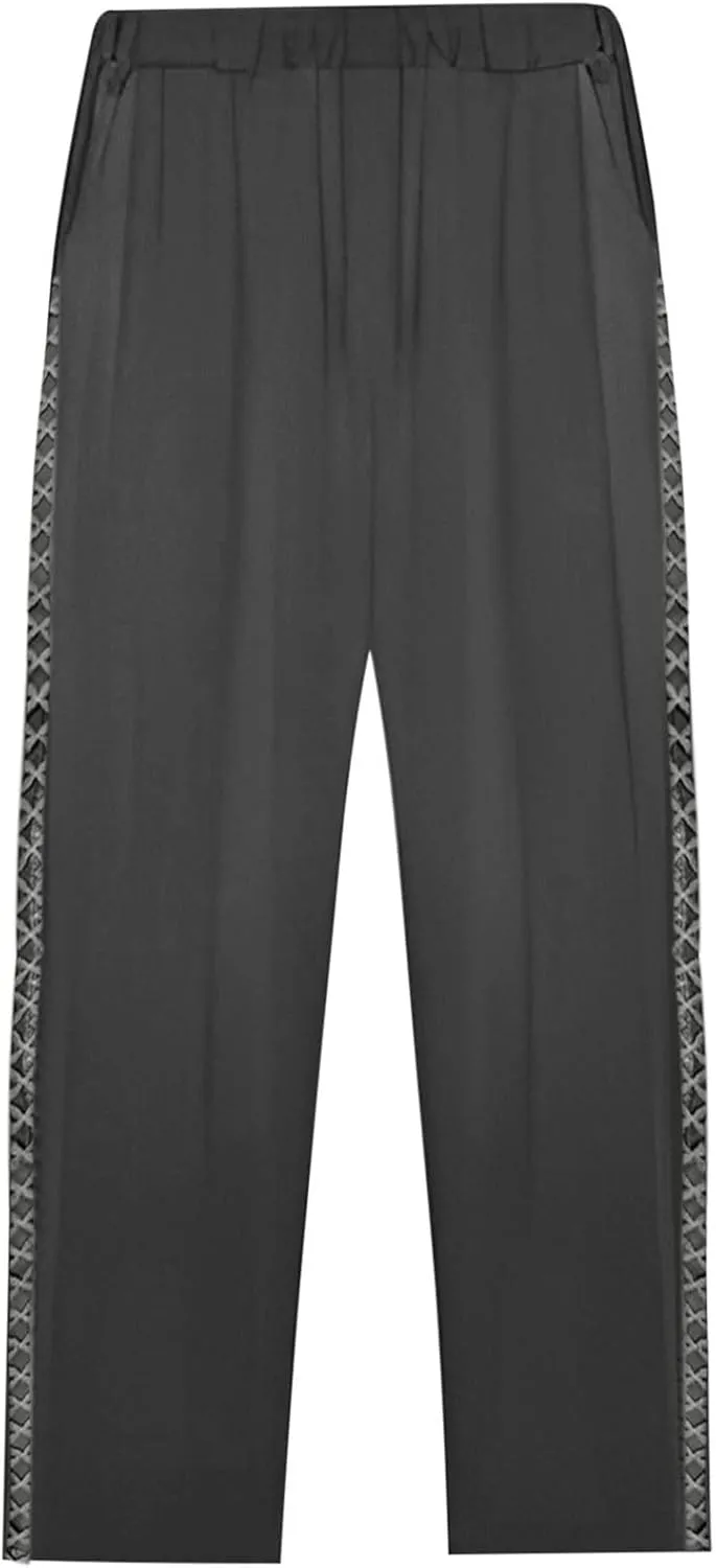 Women's Summer Casual Linen Pants Linen Elastic Seven Pants Beach Casual Pants Linen Petite Linen Pants for Women