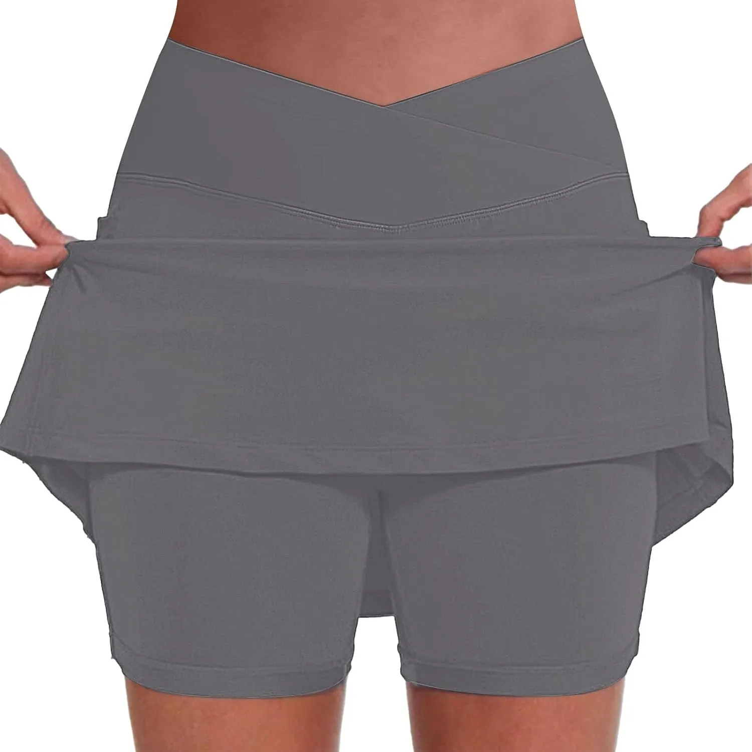 Womens Summer Tennis Skirts with Shorts Underneath,Soft, Pickleball, Athletic, Workout andLightweight with Pockets