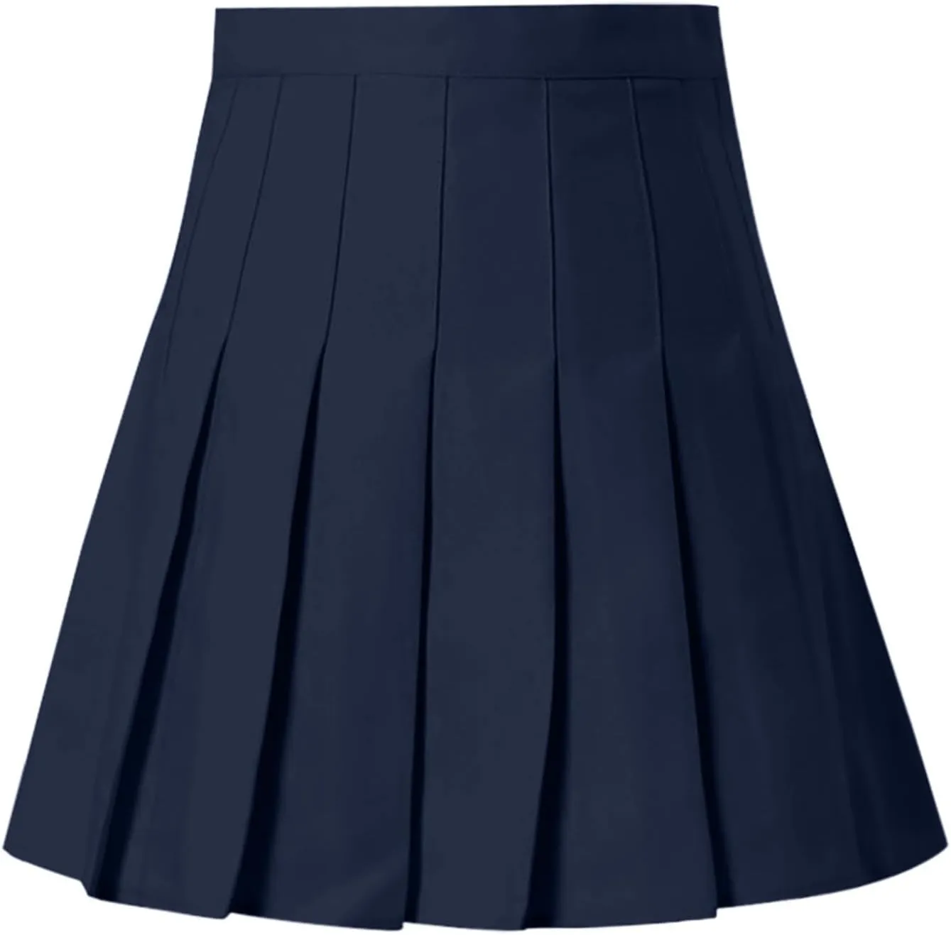 Women's Sundresses Summer Casual Loose Trendy Elastic High Waist Solid Color Pleated Sun Beach Mini Skirts, XS-3XL