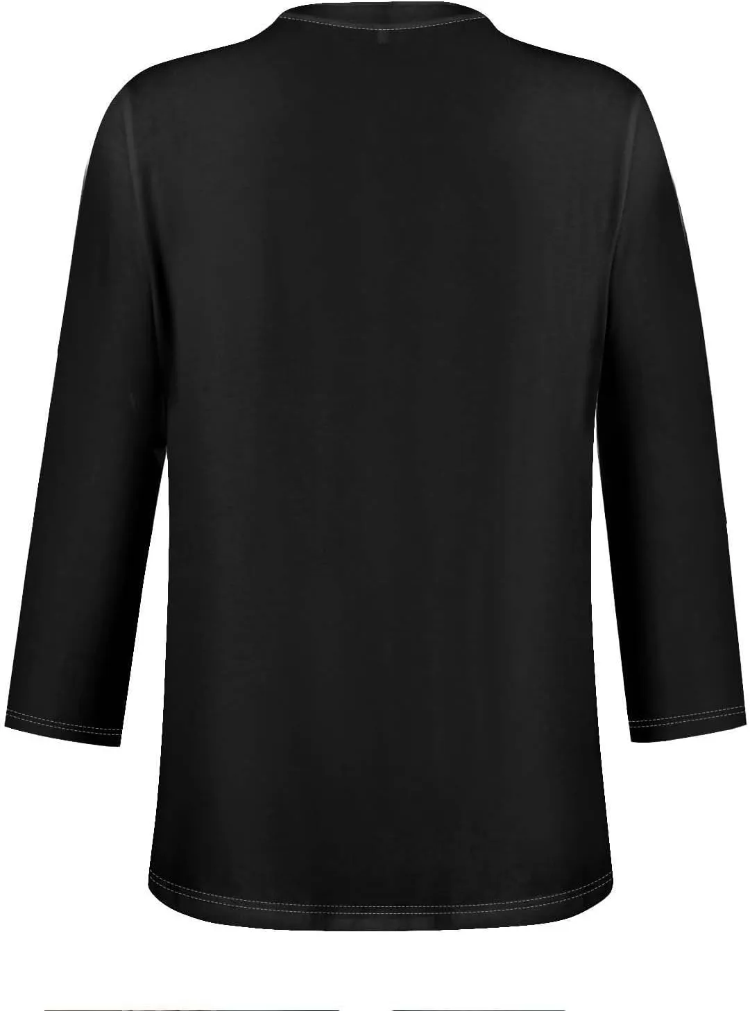 Womens T Shirts 3/4 Length Sleeve Tops Dressy Casual Blouses Spring Summer Outfits Flowy Pleated Front Scooped Neck