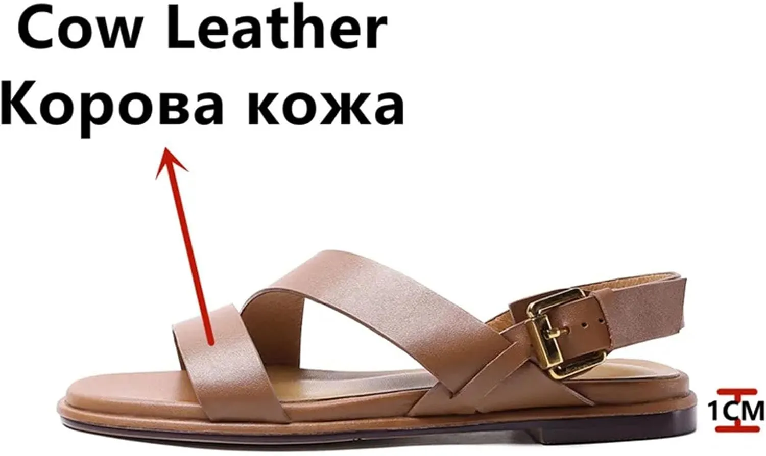 Women's Throwback-Inspired Buckle Strap Sandals - Classic Flats, Summer Casual Outdoor Working Fashion