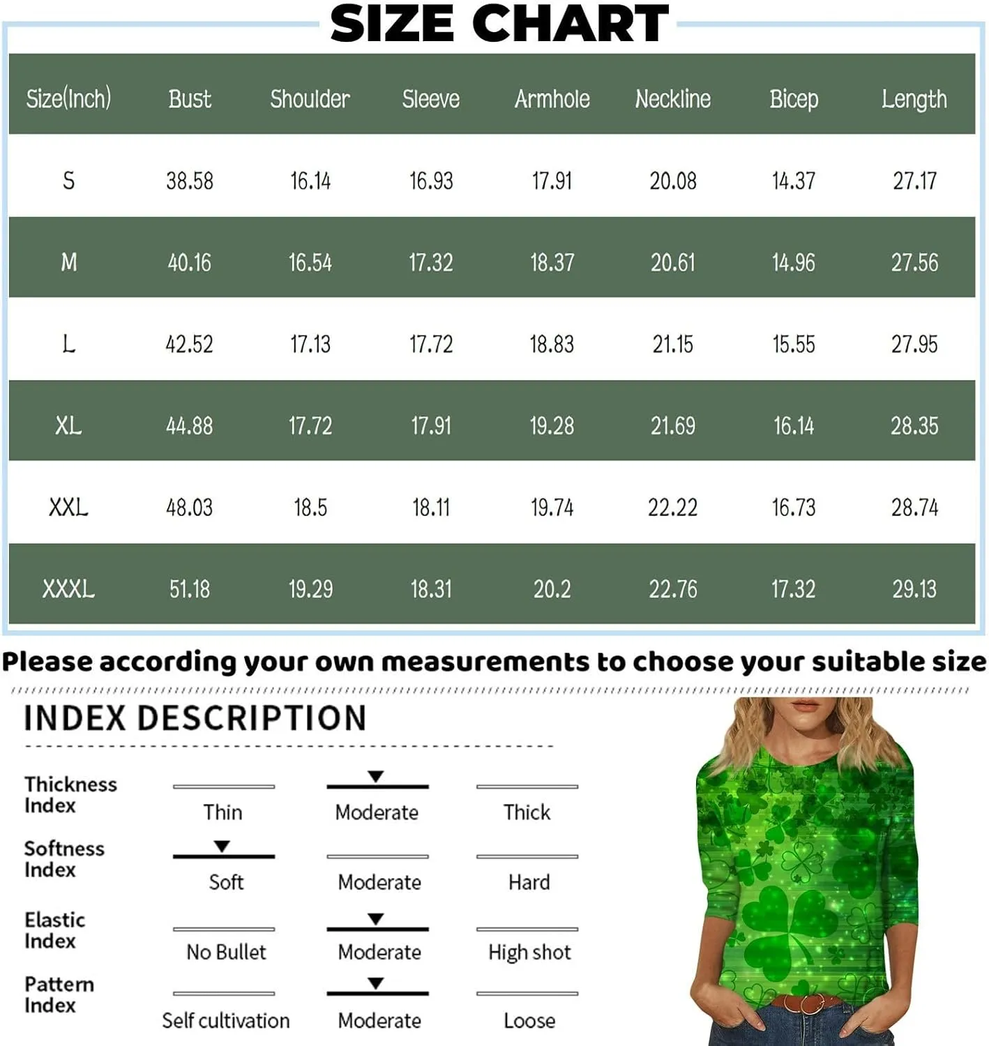 Womens Tops 3/4 Sleeve Crewneck Cute Shirts 2024 Casual Print Trendy Tops Length T Shirt Summer Pullover