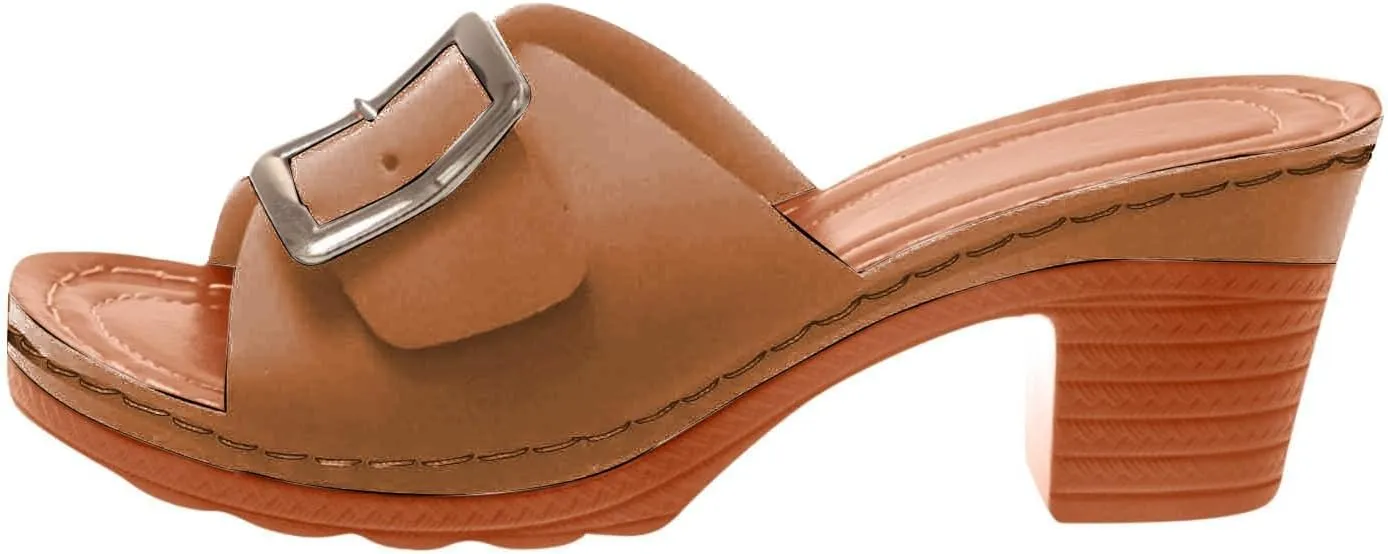 Women's Wedge Sandals Comfortable Orthopedic Low Heel Sandals for Women Dressy Summer Slip On Women's Slide Sandals Beach Wedding Dance Shoes
