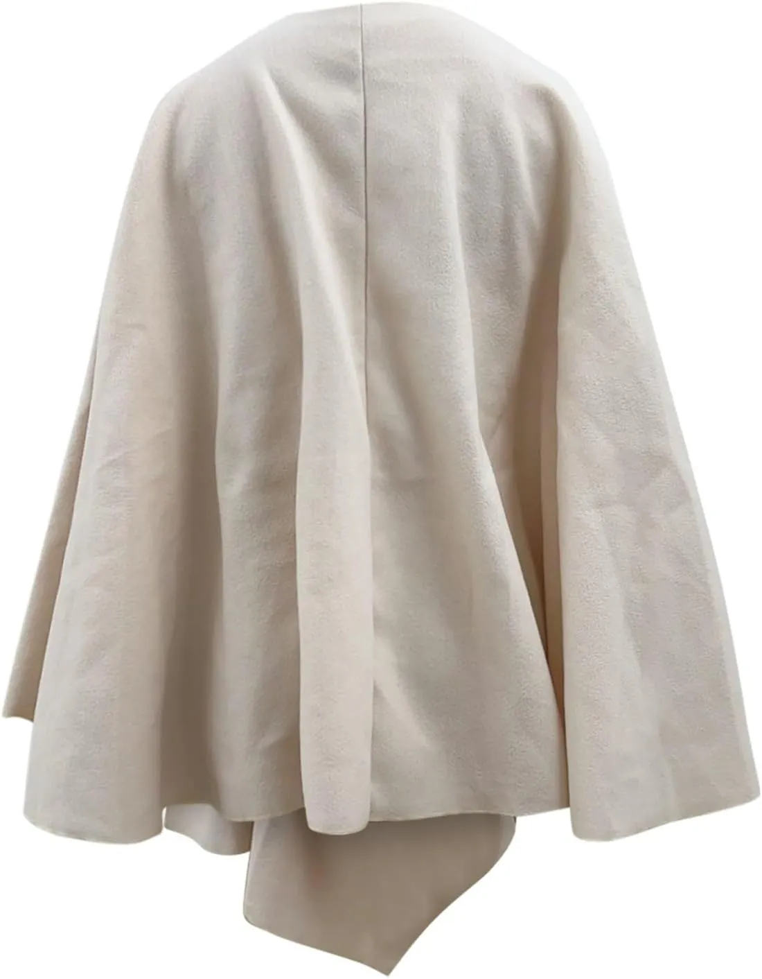 Womens Winter Loose Cape Jackets Solid Open Front Bow Knot Blanket Cloak Coat Fashion Casual Wool Poncho Copes