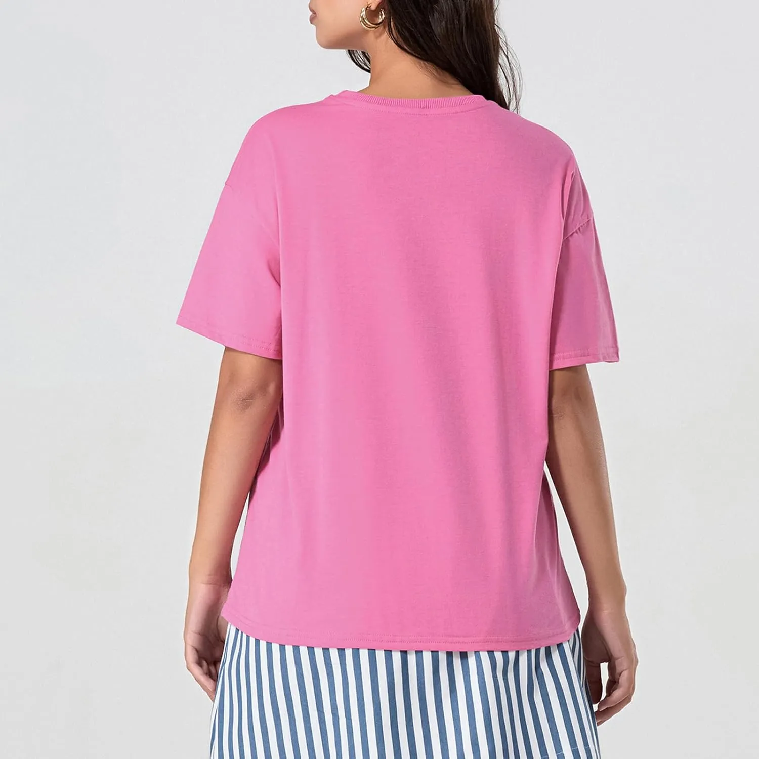 Y2k Oversized Graphic Tshirt for Women Cute Fruit Print Crew Neck Loose Baby Tee Casual Baggy Aesthetic Streetwear