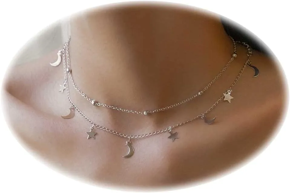 YANCHUN Layered Initial Necklaces for Women Charm Choker Necklace Women's Jewelry Letter A-Z Dainty Gold Necklace Initial Necklaces Summer Serfer Beach Vacation Essentials