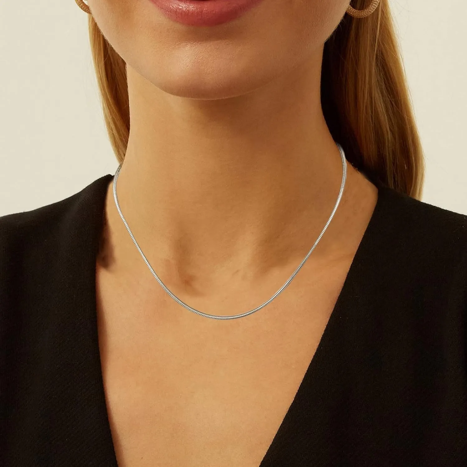 YANODA Herringbone Necklace for Women,14K Gold Necklaces for Women, Dainty Layered Gold Necklace for Women Thin Gold Snake Chain Necklaces Jewelry for Women