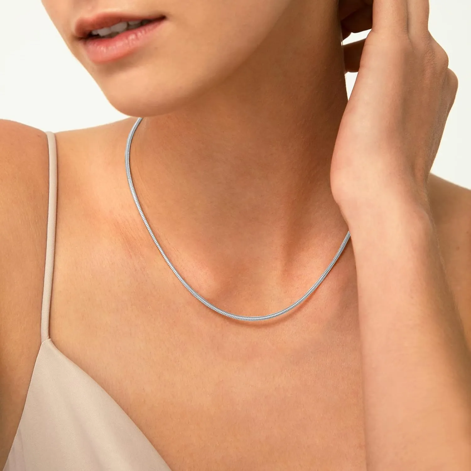 YANODA Herringbone Necklace for Women,14K Gold Necklaces for Women, Dainty Layered Gold Necklace for Women Thin Gold Snake Chain Necklaces Jewelry for Women