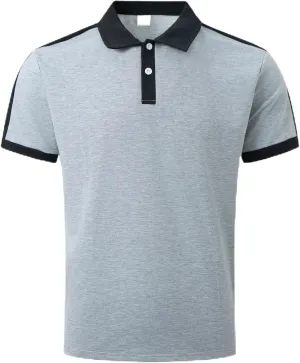 Zeiyignr Mens Polo Shirts Short Sleeve Moisture Wicking Golf Polo Athletic Collared Shirt Tennis T-Shirt Summer Work Tops